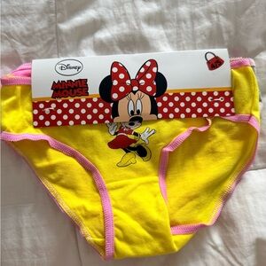 Disney Minnie Mouse Kids Underwear - Yellow with Pink Trim